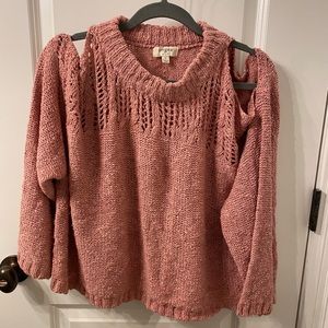 Oversized sweatshirt with shoulder cut outs